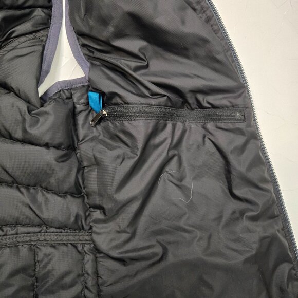 Athleta Women's Size XS InsulEight Stowable Goose Down Quilted Slate Puffer Vest - Picture 9 of 10